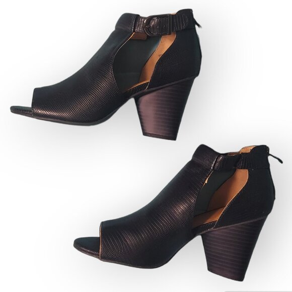 NewDirection ND Bremley Womens Black Heels Ankle Sandals Open Toe Shoes 7.5 - Picture 4 of 10